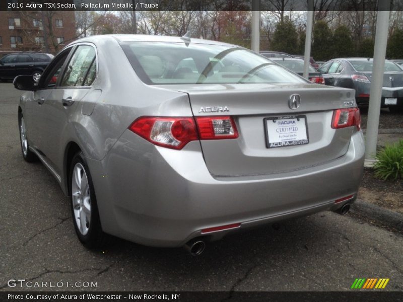 Palladium Metallic / Taupe 2010 Acura TSX Sedan