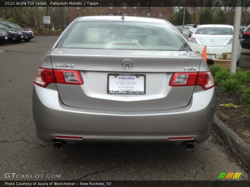 Palladium Metallic / Taupe 2010 Acura TSX Sedan