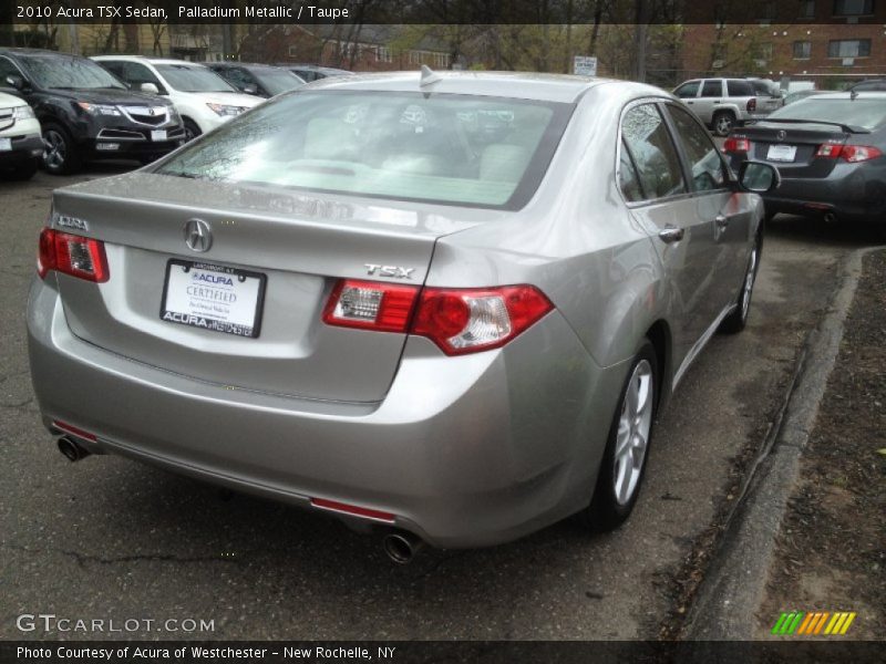 Palladium Metallic / Taupe 2010 Acura TSX Sedan