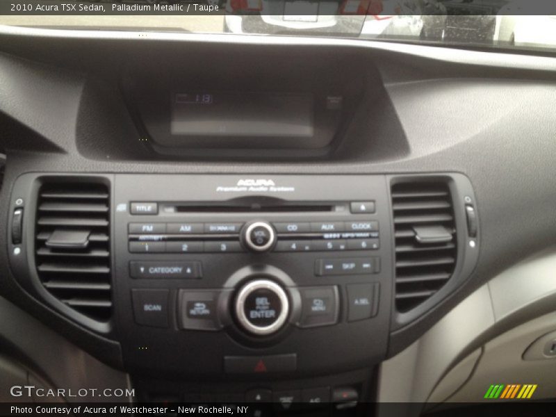 Palladium Metallic / Taupe 2010 Acura TSX Sedan