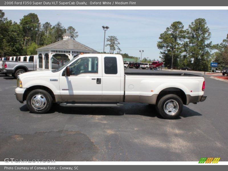 Oxford White / Medium Flint 2006 Ford F350 Super Duty XLT SuperCab Dually