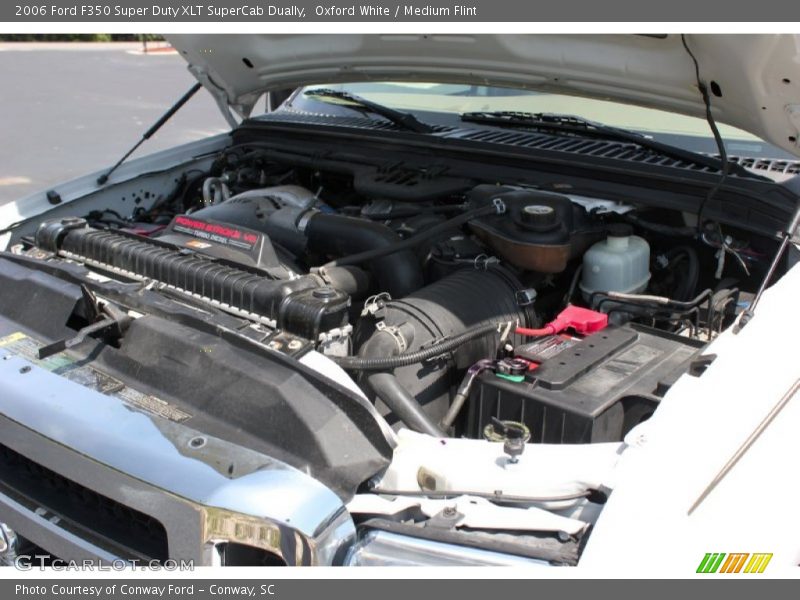 Oxford White / Medium Flint 2006 Ford F350 Super Duty XLT SuperCab Dually