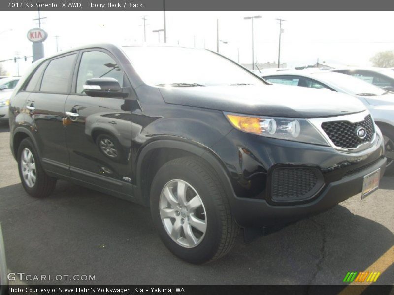 Ebony Black / Black 2012 Kia Sorento LX AWD
