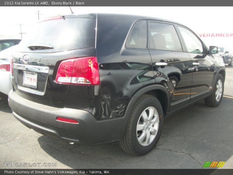 Ebony Black / Black 2012 Kia Sorento LX AWD