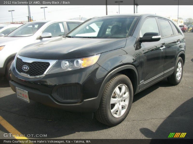 Ebony Black / Black 2012 Kia Sorento LX AWD