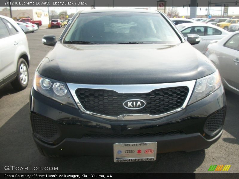 Ebony Black / Black 2012 Kia Sorento LX AWD