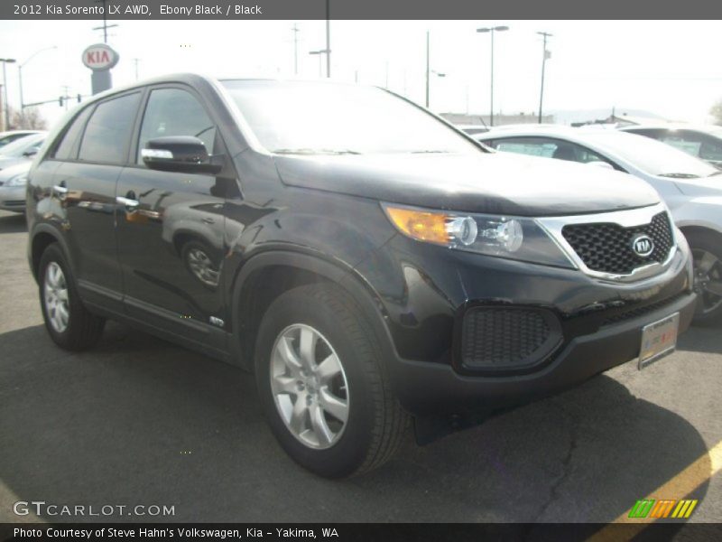 Ebony Black / Black 2012 Kia Sorento LX AWD
