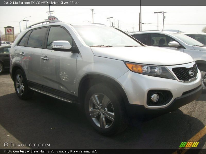 Bright Silver / Black 2012 Kia Sorento EX V6 AWD