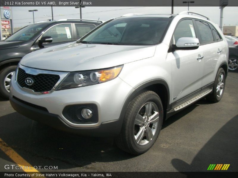 Bright Silver / Black 2012 Kia Sorento EX V6 AWD