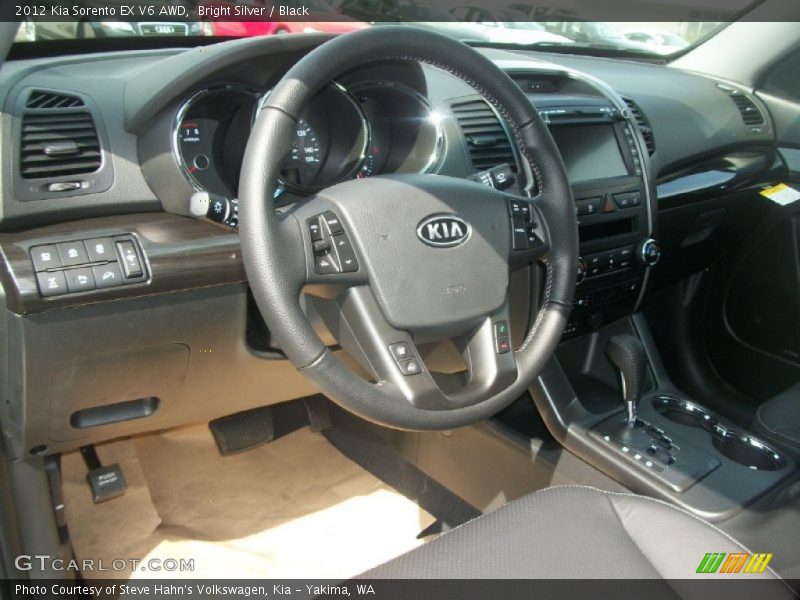Bright Silver / Black 2012 Kia Sorento EX V6 AWD
