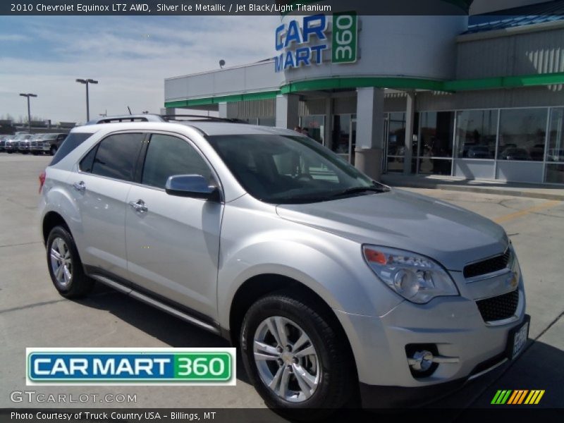 Silver Ice Metallic / Jet Black/Light Titanium 2010 Chevrolet Equinox LTZ AWD