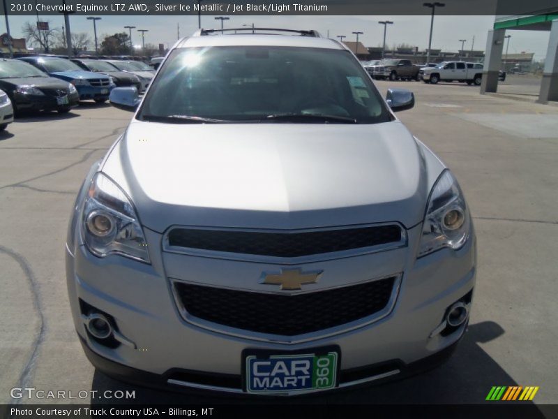 Silver Ice Metallic / Jet Black/Light Titanium 2010 Chevrolet Equinox LTZ AWD