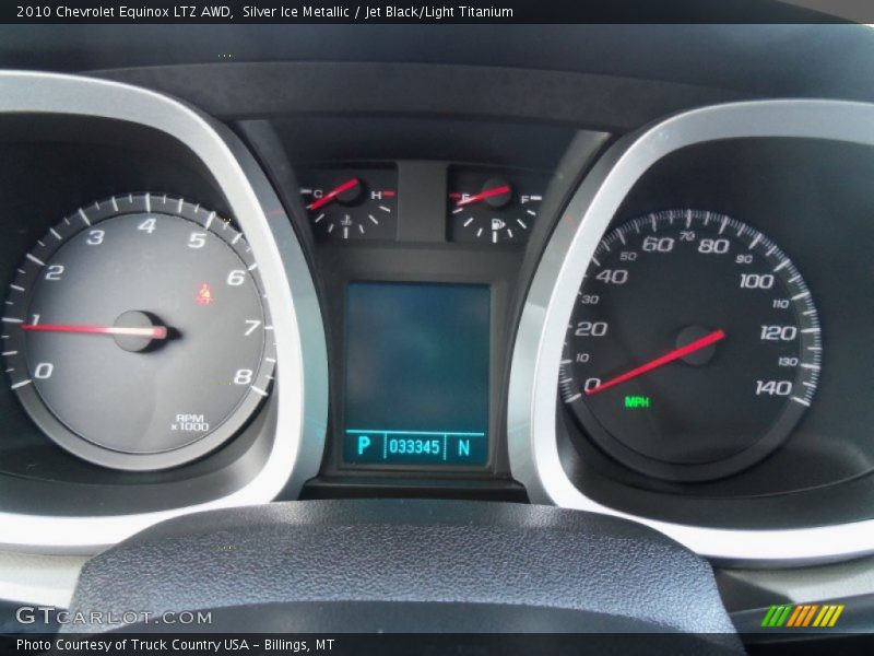 Silver Ice Metallic / Jet Black/Light Titanium 2010 Chevrolet Equinox LTZ AWD
