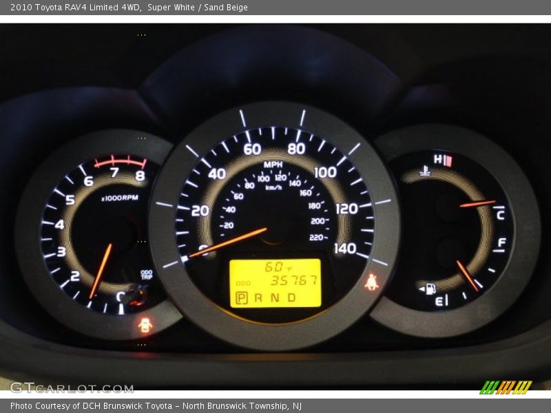 Super White / Sand Beige 2010 Toyota RAV4 Limited 4WD