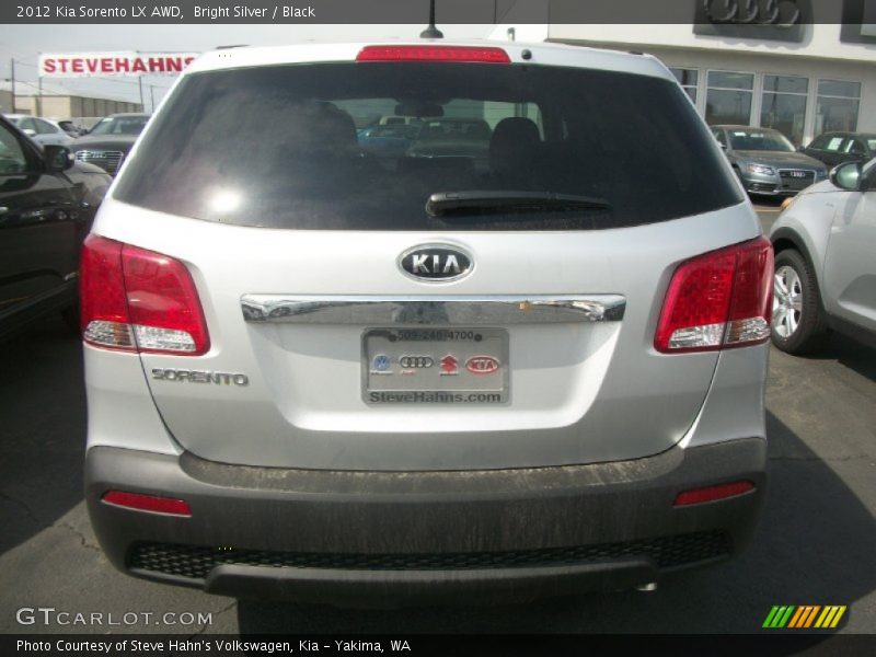 Bright Silver / Black 2012 Kia Sorento LX AWD