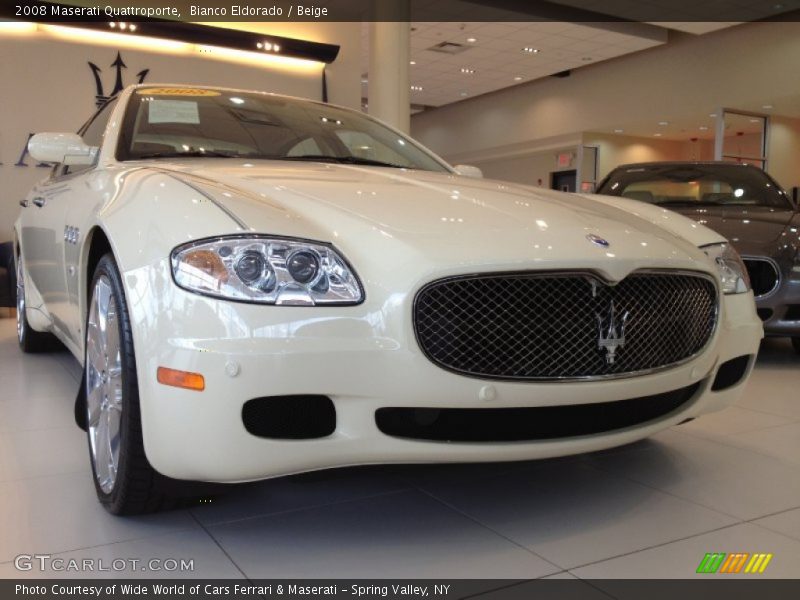 Bianco Eldorado / Beige 2008 Maserati Quattroporte