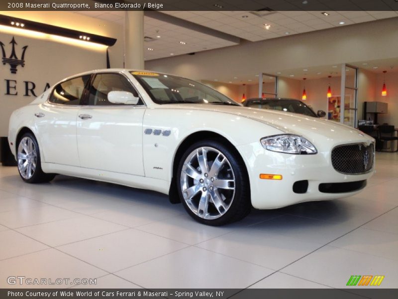 Bianco Eldorado / Beige 2008 Maserati Quattroporte