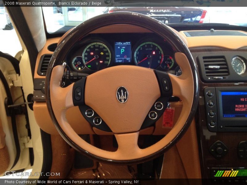 Bianco Eldorado / Beige 2008 Maserati Quattroporte