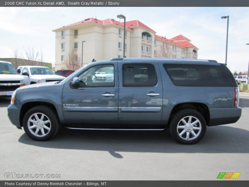 Stealth Gray Metallic / Ebony 2008 GMC Yukon XL Denali AWD