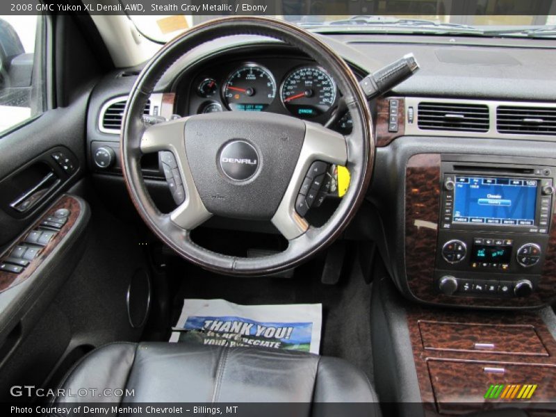 Stealth Gray Metallic / Ebony 2008 GMC Yukon XL Denali AWD