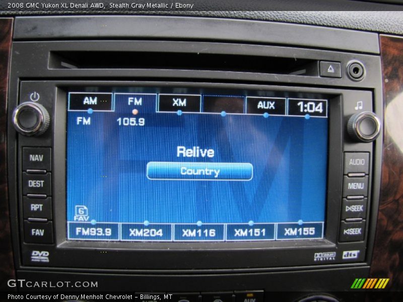 Stealth Gray Metallic / Ebony 2008 GMC Yukon XL Denali AWD