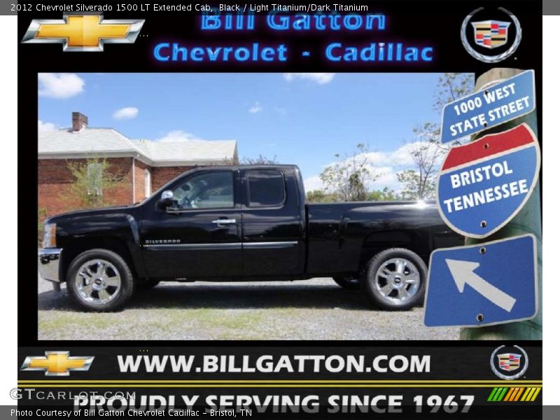 Black / Light Titanium/Dark Titanium 2012 Chevrolet Silverado 1500 LT Extended Cab