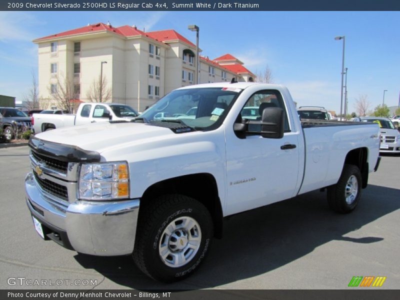 Summit White / Dark Titanium 2009 Chevrolet Silverado 2500HD LS Regular Cab 4x4