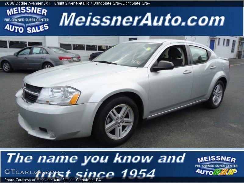 Bright Silver Metallic / Dark Slate Gray/Light Slate Gray 2008 Dodge Avenger SXT