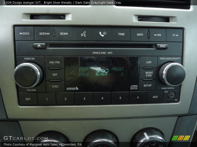 Bright Silver Metallic / Dark Slate Gray/Light Slate Gray 2008 Dodge Avenger SXT
