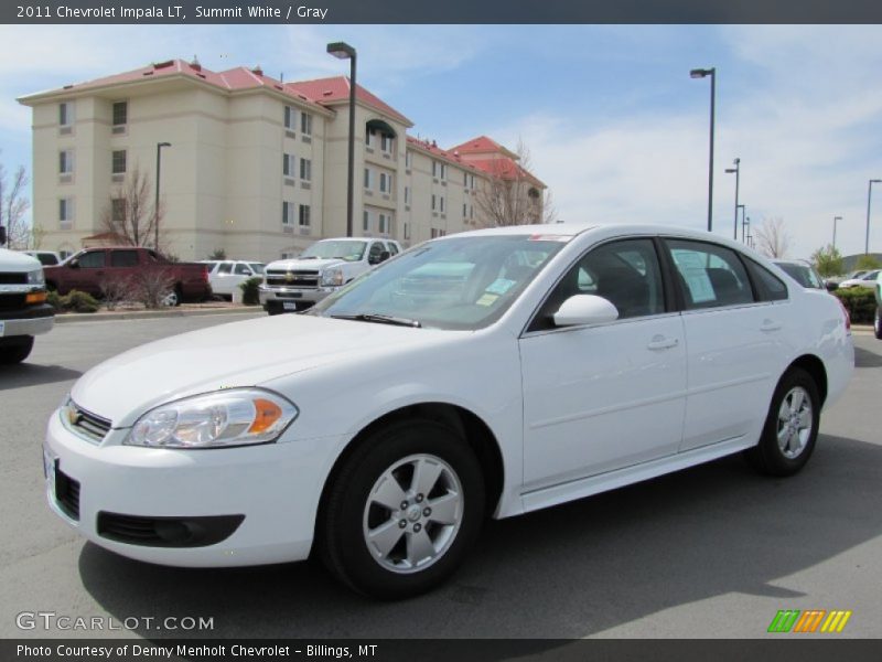 Summit White / Gray 2011 Chevrolet Impala LT