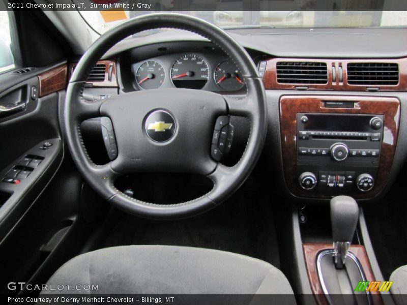 Summit White / Gray 2011 Chevrolet Impala LT