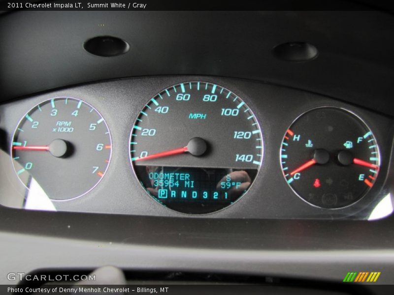 Summit White / Gray 2011 Chevrolet Impala LT