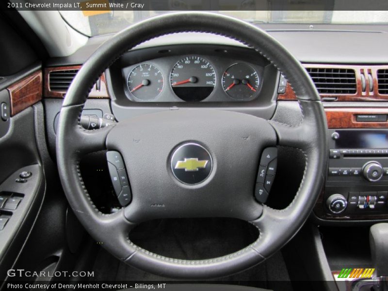 Summit White / Gray 2011 Chevrolet Impala LT