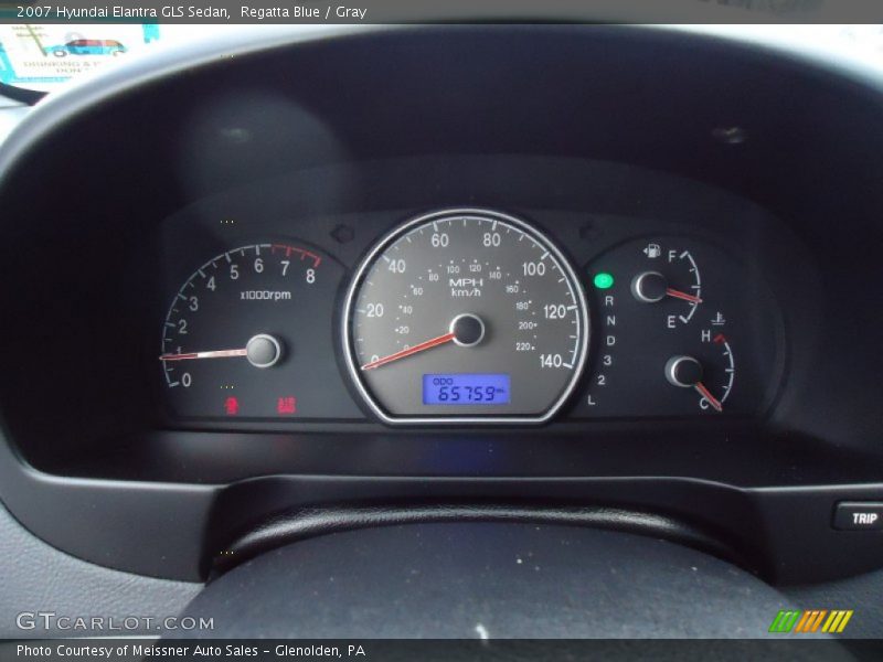 Regatta Blue / Gray 2007 Hyundai Elantra GLS Sedan