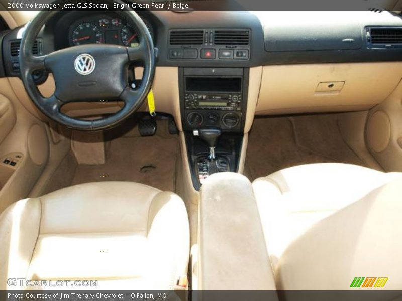 Bright Green Pearl / Beige 2000 Volkswagen Jetta GLS Sedan
