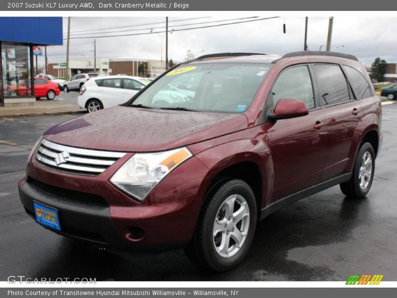 Dark Cranberry Metallic / Beige 2007 Suzuki XL7 Luxury AWD