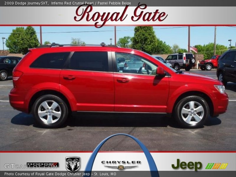 Inferno Red Crystal Pearl / Pastel Pebble Beige 2009 Dodge Journey SXT