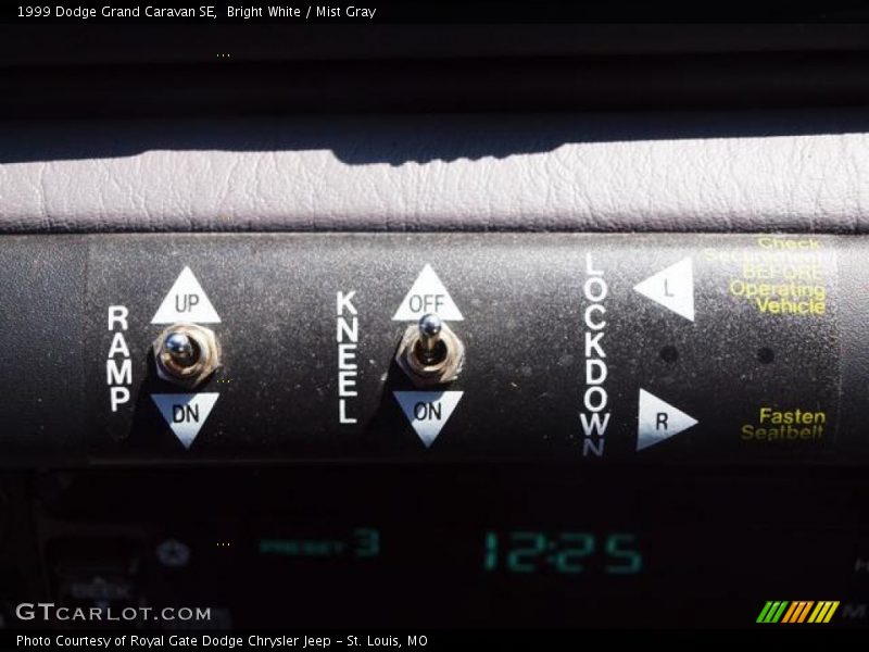 Bright White / Mist Gray 1999 Dodge Grand Caravan SE