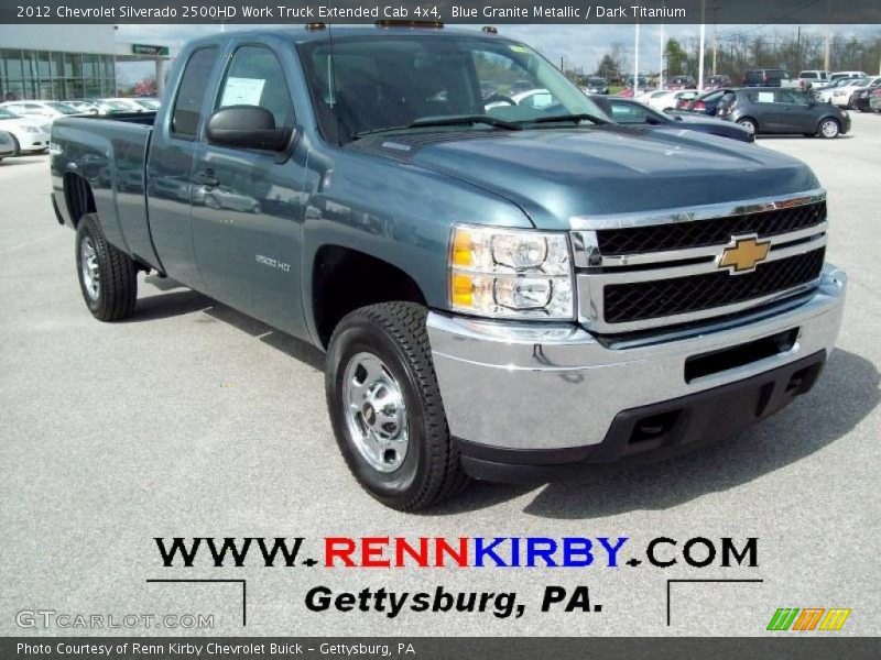 Blue Granite Metallic / Dark Titanium 2012 Chevrolet Silverado 2500HD Work Truck Extended Cab 4x4
