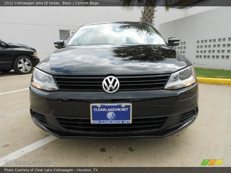 Black / Cornsilk Beige 2012 Volkswagen Jetta SE Sedan
