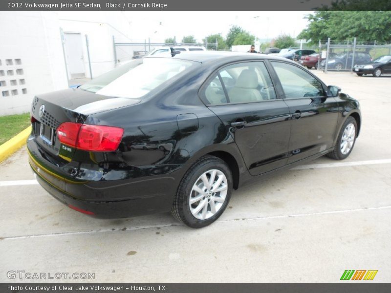 Black / Cornsilk Beige 2012 Volkswagen Jetta SE Sedan