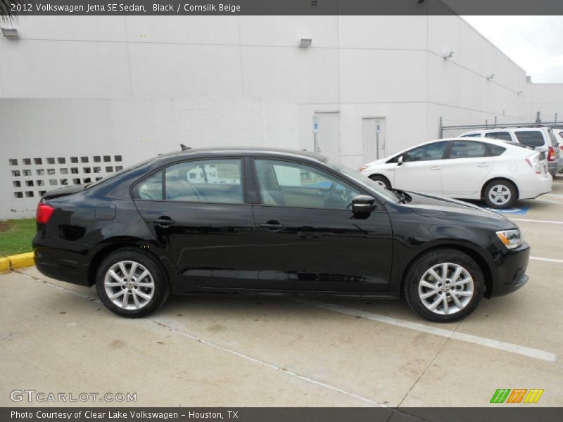 Black / Cornsilk Beige 2012 Volkswagen Jetta SE Sedan