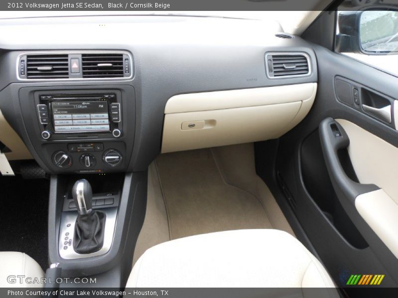 Black / Cornsilk Beige 2012 Volkswagen Jetta SE Sedan