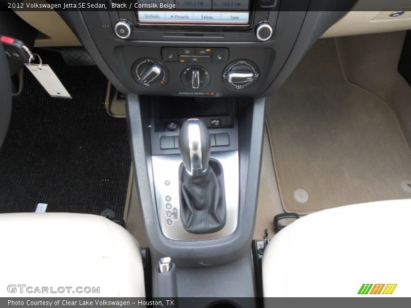 Black / Cornsilk Beige 2012 Volkswagen Jetta SE Sedan