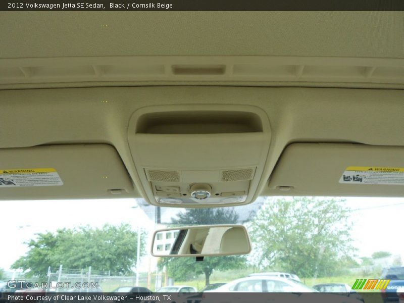 Black / Cornsilk Beige 2012 Volkswagen Jetta SE Sedan