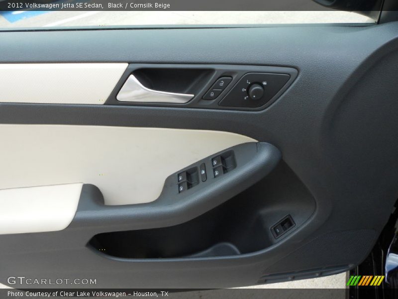 Black / Cornsilk Beige 2012 Volkswagen Jetta SE Sedan