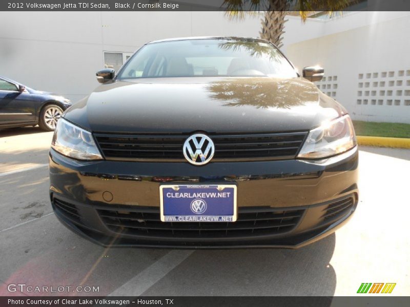 Black / Cornsilk Beige 2012 Volkswagen Jetta TDI Sedan