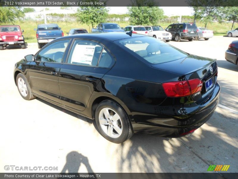 Black / Cornsilk Beige 2012 Volkswagen Jetta TDI Sedan