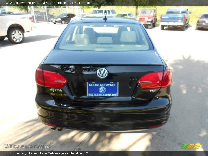 Black / Cornsilk Beige 2012 Volkswagen Jetta TDI Sedan