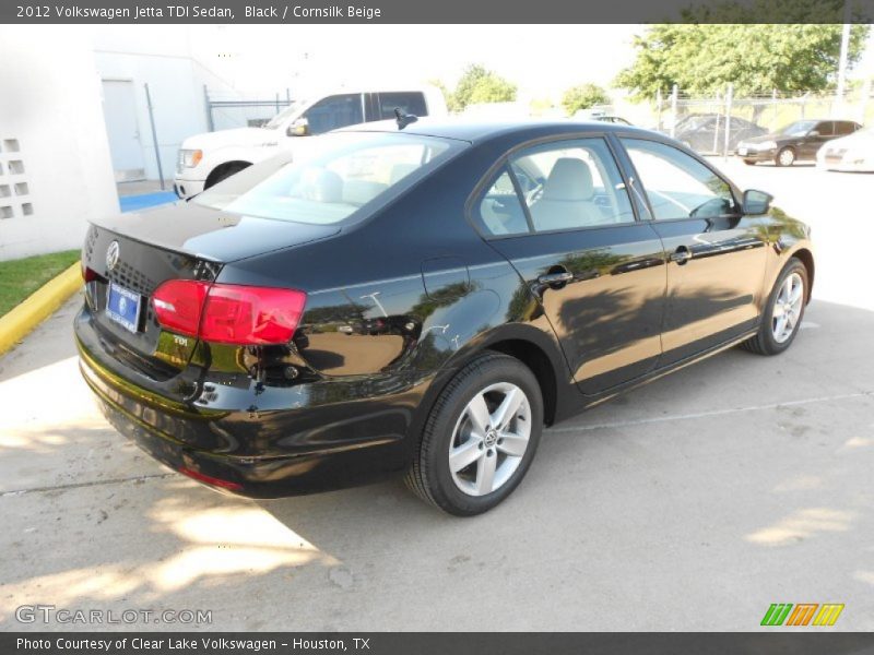Black / Cornsilk Beige 2012 Volkswagen Jetta TDI Sedan